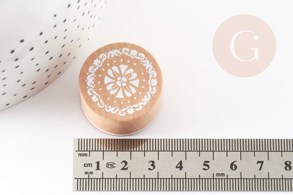 Tampon bois dentelle 3cm, x1 (G0334)