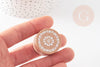 Tampon bois dentelle 3cm, x1 (G0334)