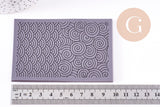 Tapis de texture pour pâte polymère spirales & vagues 65 x100mm, x1 (G10676)