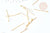 Tiges tête boucle fer doré 30mm, x10 grammes (G8190)