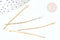 Tiges tête boucle fer doré 50mm, x10Gr (G8191)
