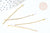 Tiges tête boucle fer doré 50mm, x10Gr (G8191)