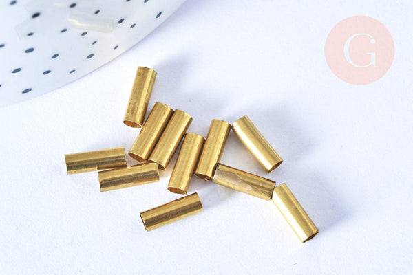 Tubes laiton brut 10x3.5mm, x20 (G6562)