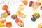 Agate naturelle multicolore brute roulée 15-25mm, x20 grammes (G3677)