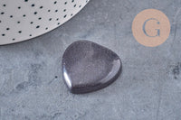 cabochon coeur pierre naturelle et de synthèse 29-30mm, x1 (G3995)