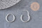 Créoles fine argent 925 massif 14mm, x2 (G5412)