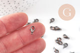 fermoir mousqueton zamac cuivre 10mm, x20 (G0997)