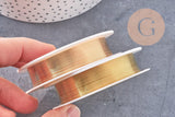 fil de cuivre doré 0.4mm, x1 bobine de 12 mètres (G2552)