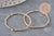 Pendentif rond laiton brut texturé 34mm, x1 (G11064)