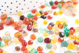 Nugget agate naturelle multicolore brute roulée 6-8mm non percé, x20g (G5721)