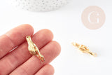 Pendentif connecteur poignée de main laiton doré 18k 22mm,pendentif doré pour création de bijoux, x1 (G5981)