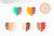 pendentif disque bois résine multicolore, bois naturel,Pendentif végétal,création bijoux bois,18mm, x5 G4873