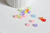 perle ronde Lettre Alphabet plastique multicolore, x10 grammes (G8826)