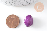 perles facettées plastique VIOLET 18mm, x10 (G1161)