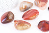 Pierre agate sardonyx naturelle roulée 45-66mm, pierre orange naturelle litotherapie, x1 (G5782)