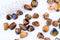 pierre oeil de tigre naturelle roulée 12-28mm,litotherapie,oeil de tigre naturel, x20gr (G6130)