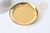 Plateau présentoir Rond à bijoux acier 430 inoxydable doré 101mm, x1 (G7916)