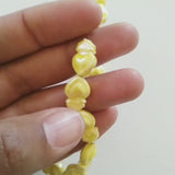 perle porcelaine jaune coeur irisé, fournitures créatives, perle céramique, fabrication bijoux, céramique blanche, Lot de 20, 16mm G3535