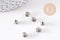 rondelle ovale texture argent vieilli,perles dorées, sans nickel,perle intercalaire, 6mm, x10 (G2621)