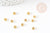 rondelles fleurs laiton doré, perles dorées, création bijoux, perles intercalaires, 4.5mm, x50 G5600