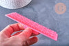 tampon biscuit silicone rose 12.2cm, x1 (G4179)